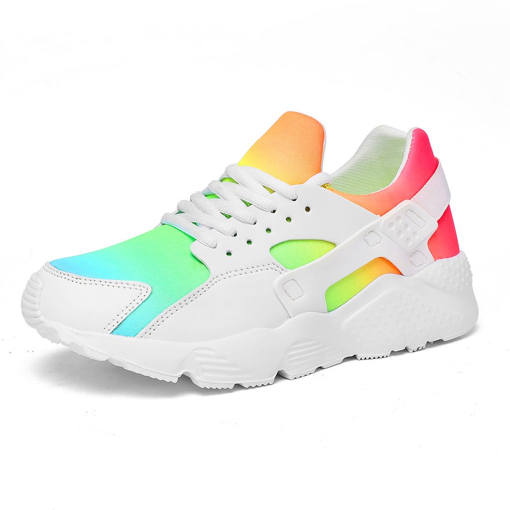 Women Shoes Rainbow Colors Sneaker Wedges Female Women Vulcanize Shoes Breathable Confort Casual Ladies Shoes Tenis Feminino