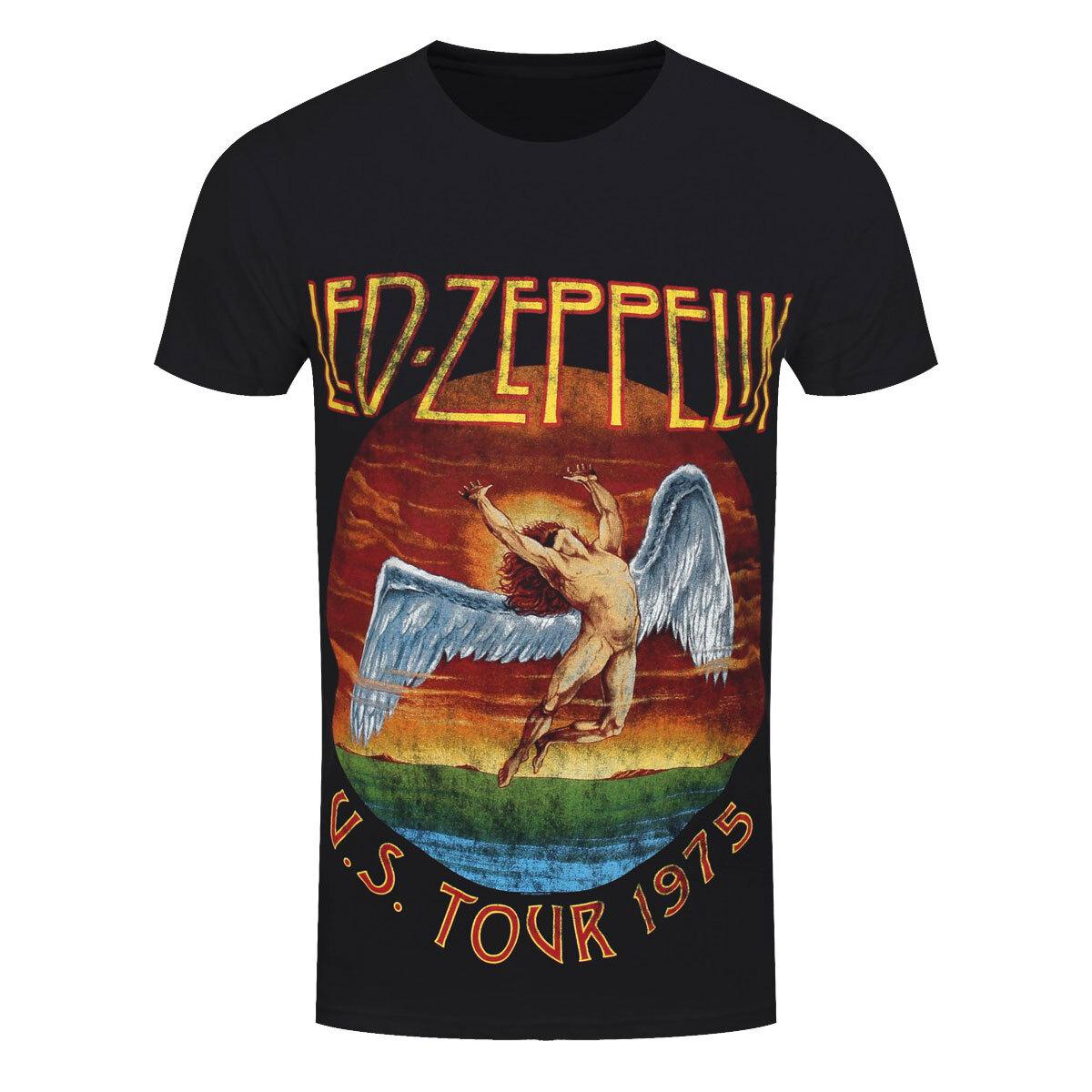 

Футболка Led Zeppelin Тур США 1975 Рок-гурт Нова Чорна Офіційна 4XL