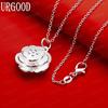 Exquisite Romantic Flower Necklace In 925 Sterling Silver - Stylish Wedding Jewelry