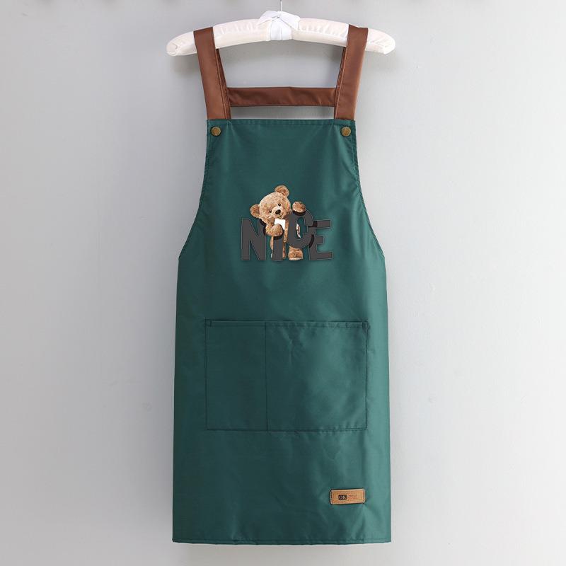 Waterproof Stain-Resistant Kitchen Apron with Simple Print