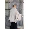 Oversized Knit Cape With Faux Fur Collar Women Winter Warm Thick Sweater Shawl Street Style