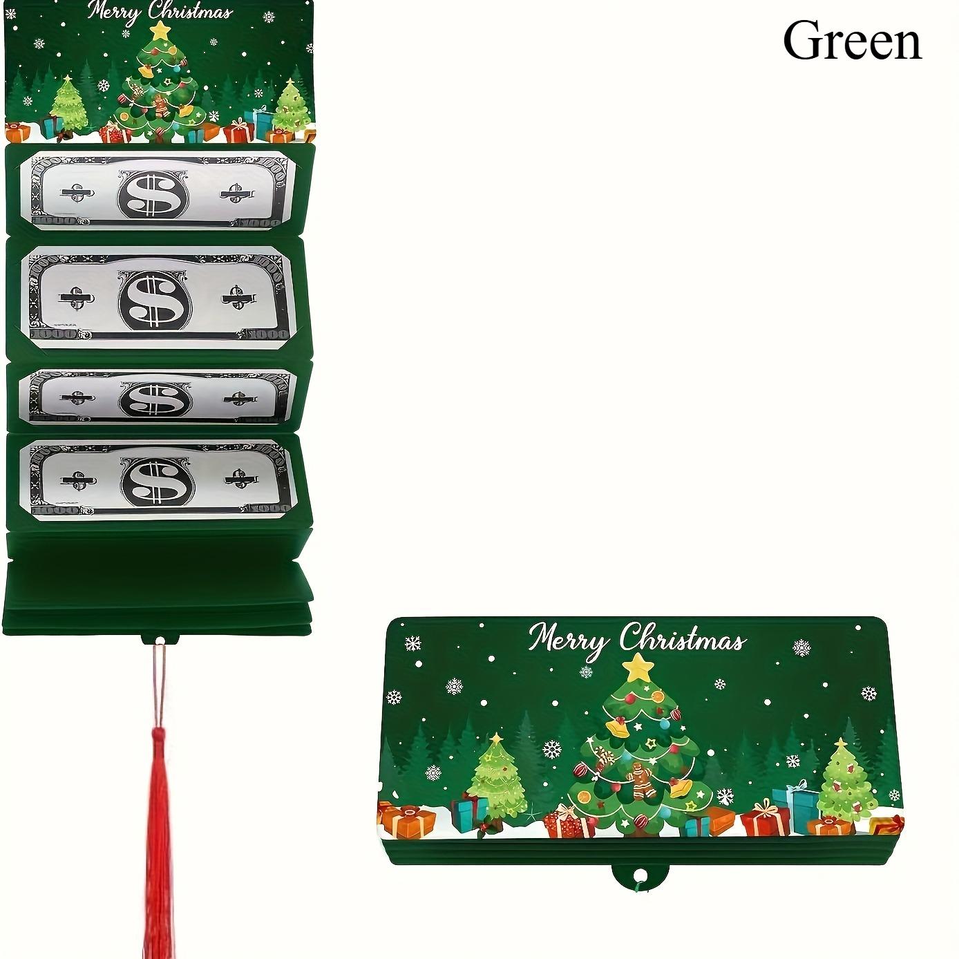 

1 шт. 10-слотовый красный конверт Рождественская вечеринка-сюрприз Коробка для денег Праздничные посиделки Обмен рождественскими подарками Веселый декоративный держатель для наличных 1pc зелёный