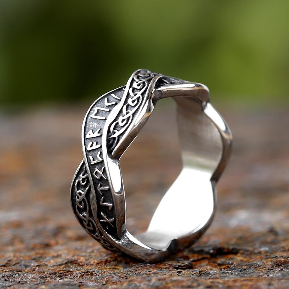 

316L Stainless Steel Viking Ring For Men Nordic Celtic Runes Jewelry Fashion Biker Cool Gift 10
