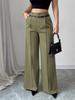 European and American 2025 Autumn/Winter Women's Casual High-Waisted Loose Straight-Leg Suit Pants