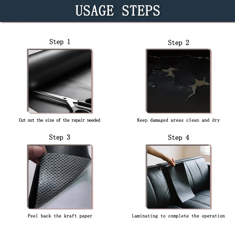 1PC Leather Repair Self Adhesive Leather Repair Tape Kit, Furniture Sofa Chair Car Seat Electric Car Seat Repair Leather Patch