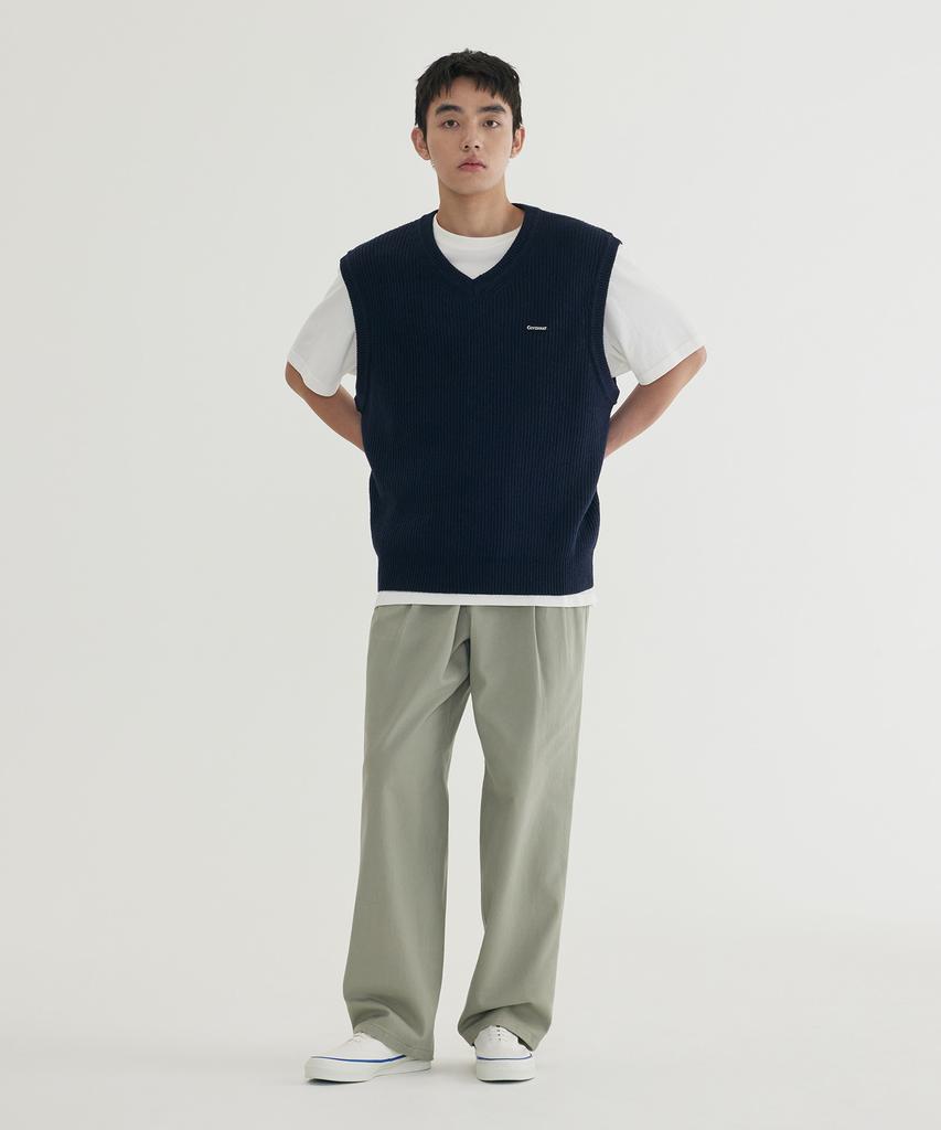 COVERNAT Knit Vest Heather Gray