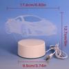 USB warm color 3D sports car night light, home study bedroom desktop decoration atmosphere light, gift light