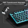 XVX Pudding Keycaps 117 Keys XDA Profile Translucent PBT Keycap Set Onyx Black Keycaps for Mechanical Keyboards with Cherry - Shine-Through