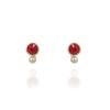 Cerise Blanche Crystal & Pearl Earrings