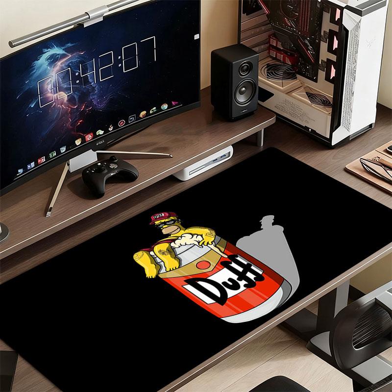 Homer Simpson Art Mouse Pad, Large Gaming Desk Mat, Non-slip XXL Mousepad for Laptop & Tablet, Mini PC Playmat with Stitched Edges