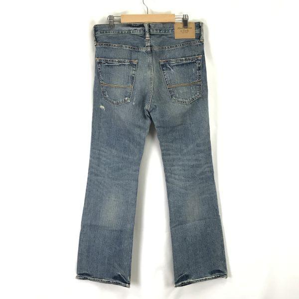 Abercrombie & Fitch Distressed Denim Jeans Blue Size W30 L30 Inseam 81cm(USED)