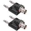 2PCS J.20022 4mm Banana Plug Connector BNC Female to Double Row Banana Connector Adapter