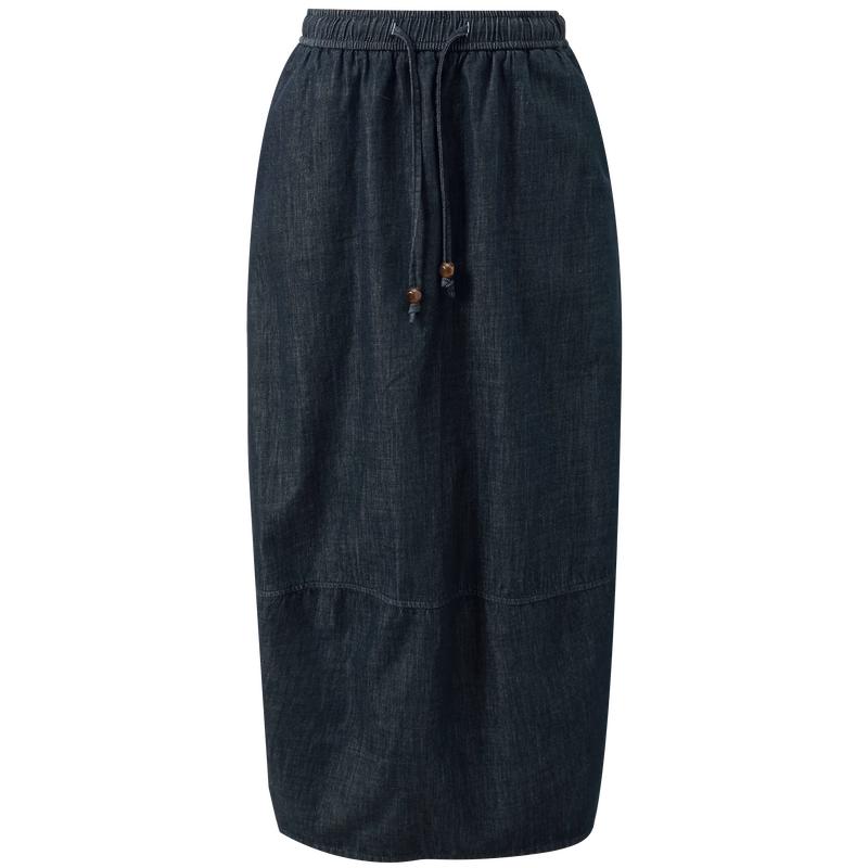 

SanCai Women s High-Waisted Slit Denim Skirt M