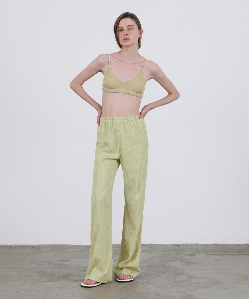 Leuba Layered Slim Boots Cut Pants - Avocado