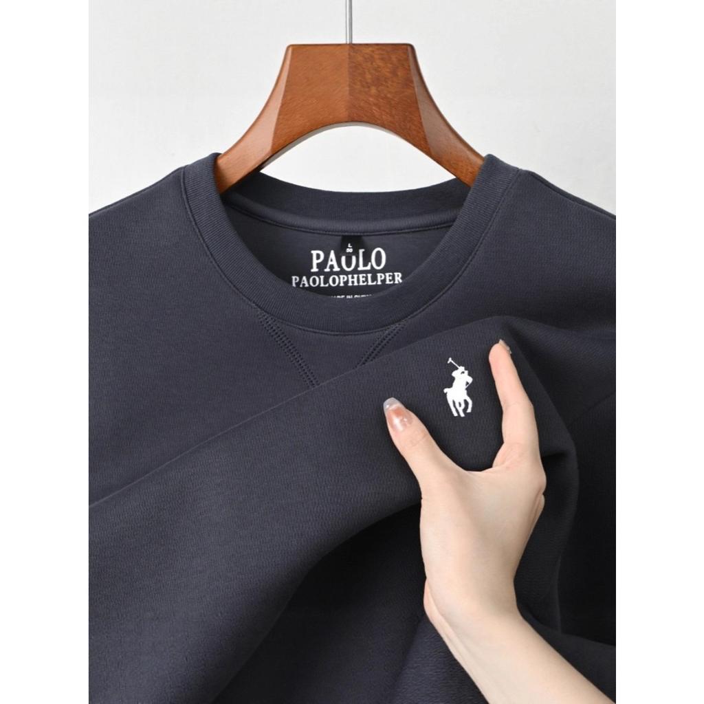 STORN Zimowe Męskie Ciepłe Bluzki Męskie Zimowe Termiczne z Długim Rękawem z Okrągłym Dekoltem Modna Koszulka