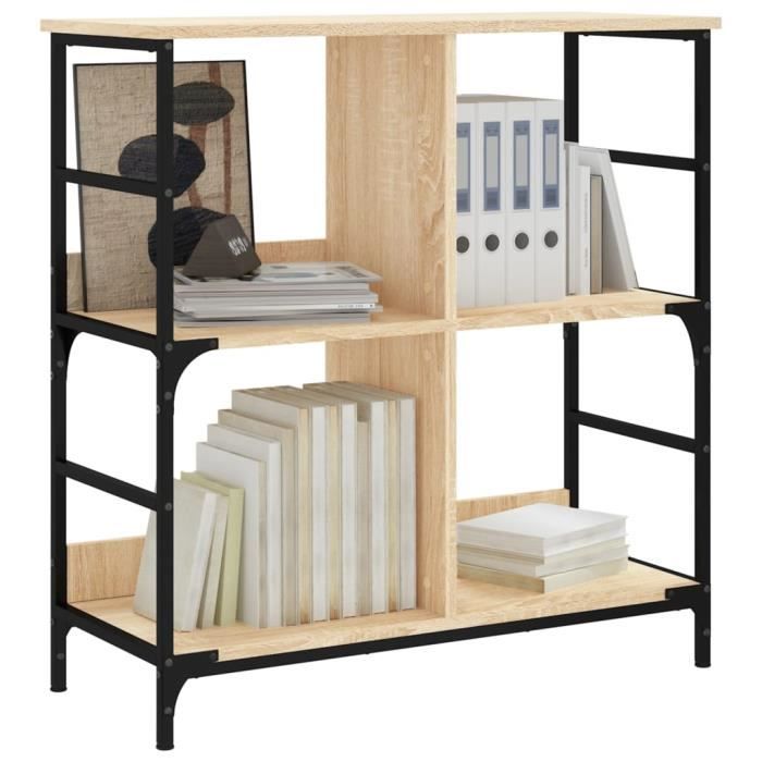 VidaXL Bibliothèque chêne sonoma 78,5x33x82 cm bois d'ingénierie 835245