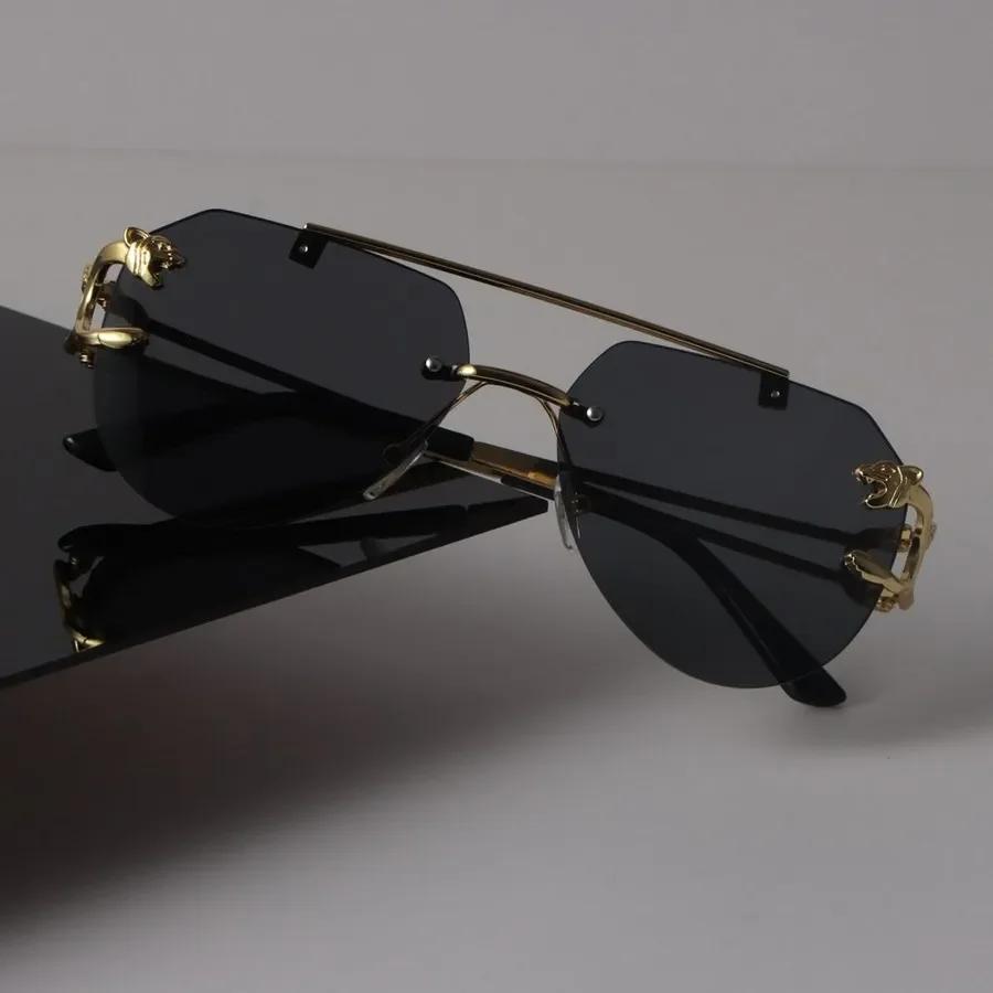Luxury Square Sunglasses Women Men Cool Brand Designer Mirror Sun Glasses Female Male Rimless