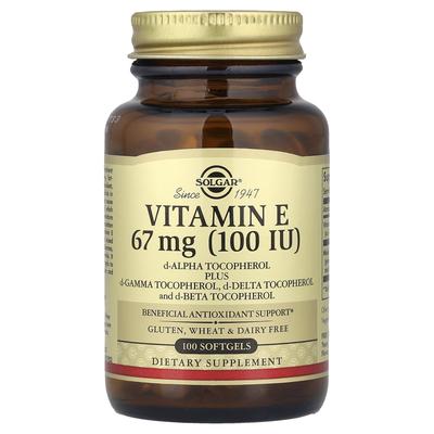 Natural Source Vitamin E, 67 Mg (100 Iu), 100 Softgels