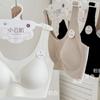 White Seamless Wireless Bra with Wide Comfortable Straps and No Underwire