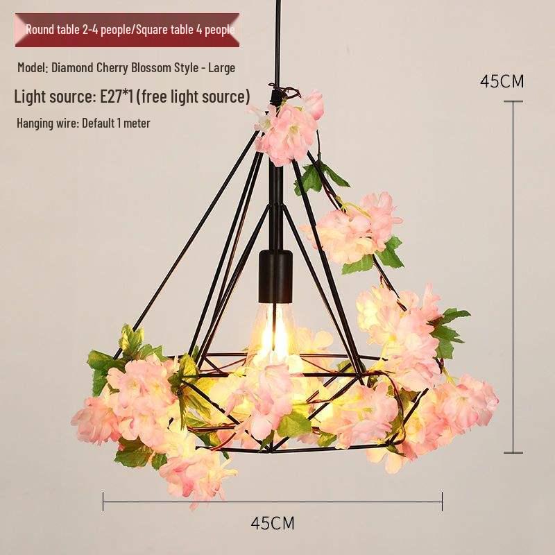 Trendy Diamond Pendant Light for Music Bars, Milk Tea Shops, and Forest-Themed Décor