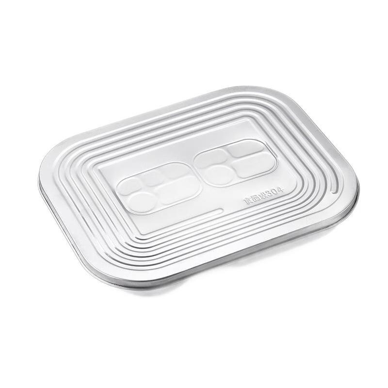 Jiyoushi 4-Compartment Stainless Steel Divided Lunch Plate with Lid
