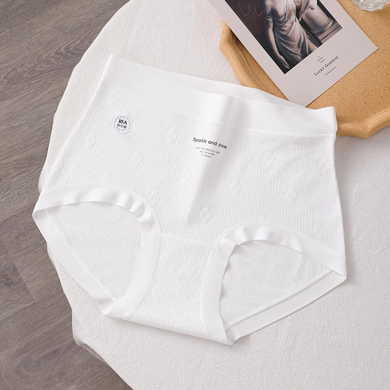 Big Size Female Spring and Summer Pure Cotton 10A Antibacterial Extension Crotch Belly Lift Hip High Waist Briefs