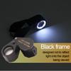 10X 20X 30X 40X Jewelry Magnifier Foldable Pocket Folding Magnifying Glass Jewelers Eye Loupe Magnifier for Jewelry Identifying