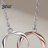 Mobius Band Circles Necklace Intertwined Rings Couple Strip Men Women