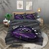 3D HD Racing Car Bedding Set Luxury Sports Car Pattern Duvet Cover Room Decorations for Young Children and Adults Single Double