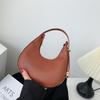 Yogodlns Aligator Half--moon Shoulder Bag for Women Fashion Underarm Bag Design Ladies Armpit Bag