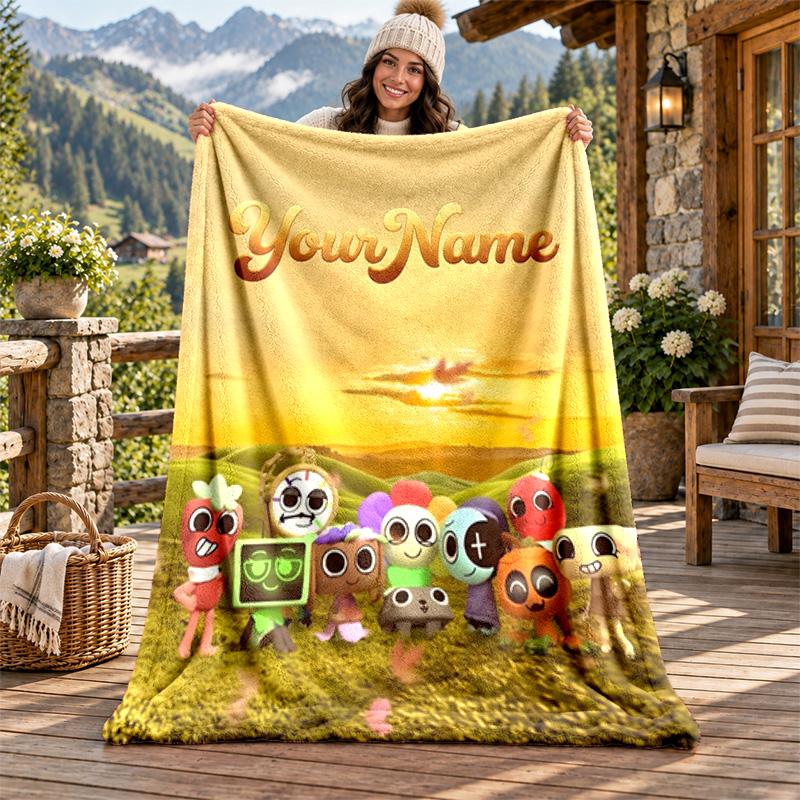 Lumea Dandys Pătură din Flanel cu Nume Personalizat Pătură Moale Caldă de Pluș Pătură Aruncată Cadou Personalizat pentru Familie Prieteni