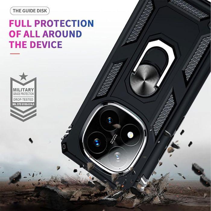 Protective Case - E.F.CONNECTION - For Xiaomi Redmi Note 14 Pro+ 5G - Shockproof - Scratch-resistant - Rotating Ring