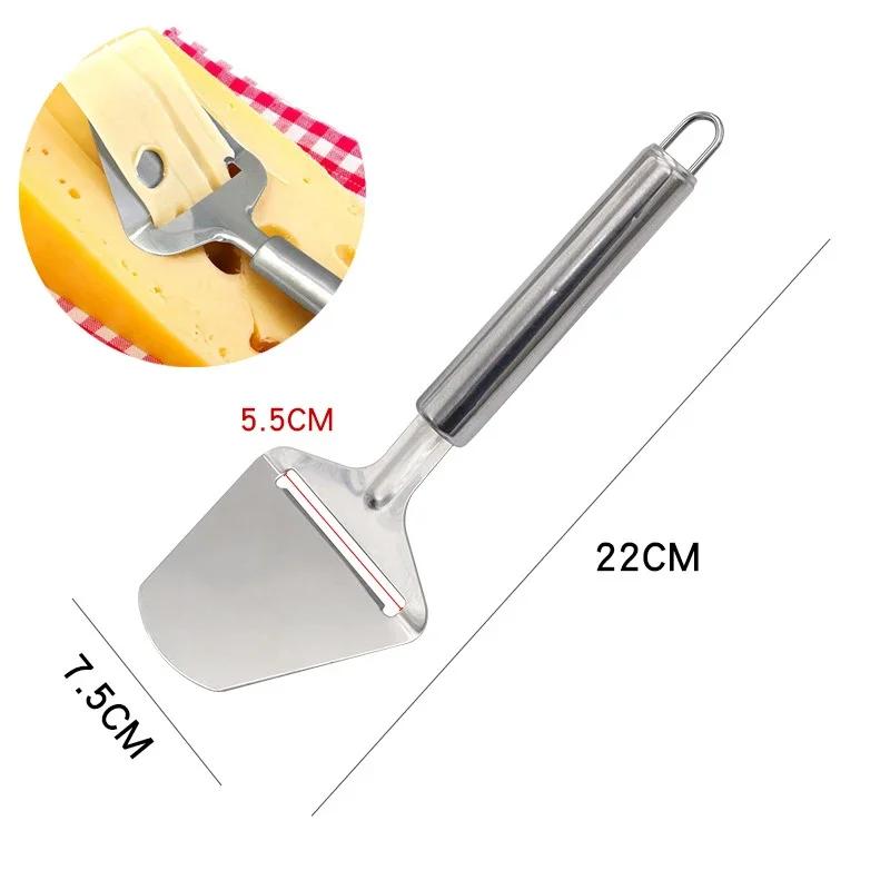 Stainless Steel Cheese Slicer Heavy Duty Plane Cheese Cutter Non-Stick Cheese Slicer Knife Server