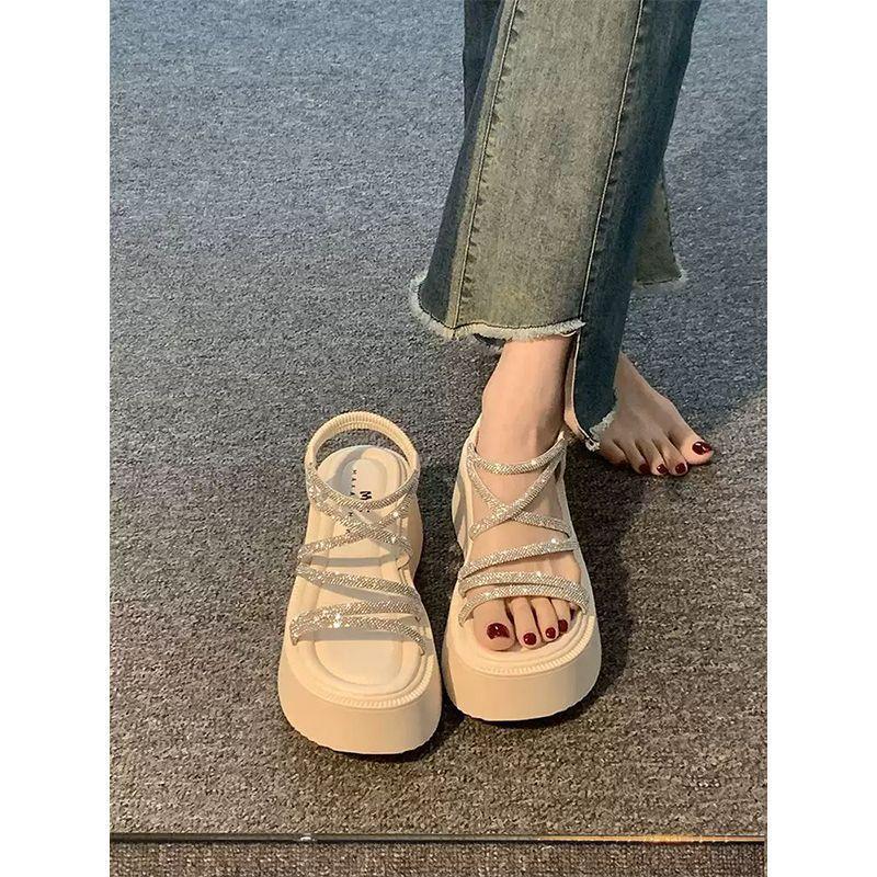 Super hot fashion summer with skirt beautiful platform Roman sandals popular sandals women's 2025 new summer and autumn