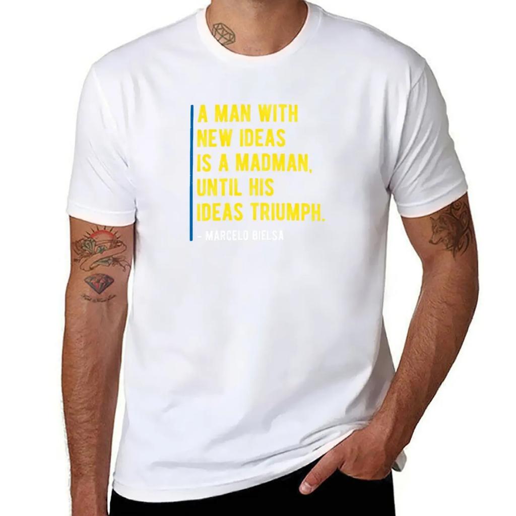 Maglietta con citazione di Marcelo Bielsa personalizzata per tifosi sportivi ragazzi stampa animalier magliette da uomo modello nuovo 2025