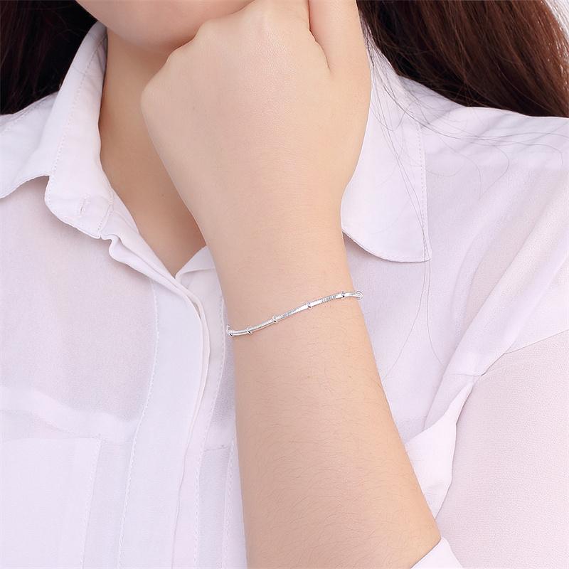 Edle schöne Charme Schlangenkette 925 Silber Armbänder für Frauen Männer Hochzeit hochwertige Modeschmuck Weihnachtsgeschenke