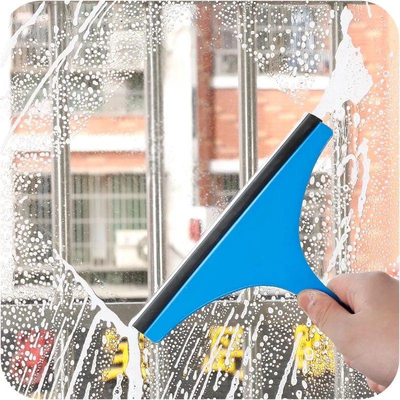 Household Cleaning Bathroom Mirror Cleaner With Silicone Blade Holder Hook Car Glass Shower Squeegee Window Glass Wiper Scraper
