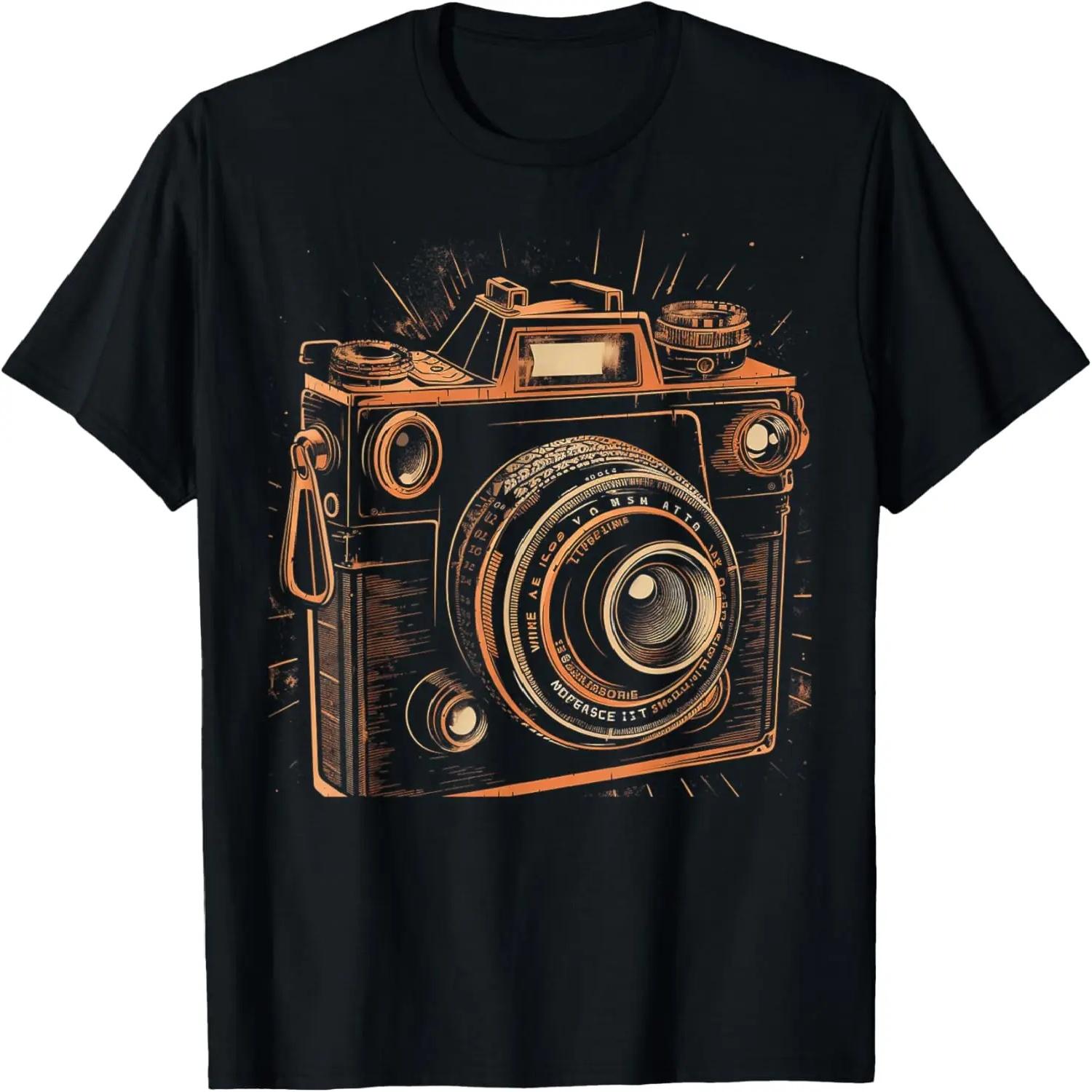 Retro Vintage Camera Photography Lover Photographer Gifts T-Shirt XXXXL