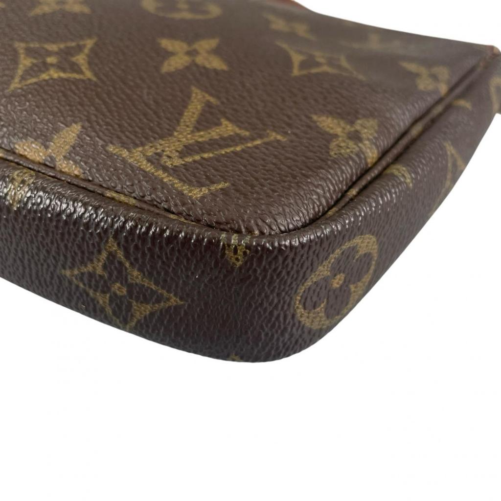 LOUIS VUITTON Pochette Accessoires Handbag Monogram canvas Brown Women M51980 Used