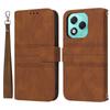 For Honor 400 Lite 5G Case Wallet Skin-Touch Leather Imprinted Phone Cover with Wrist Strap