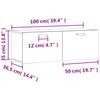 Wall Cabinet Gray Sonoma 100 x 36.5 x 35 cm Particleboard