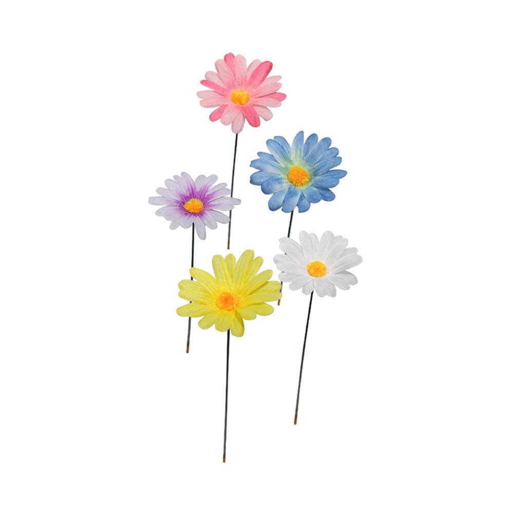 Metal Stakes Garden Stakes Metal Daisy Flowers Decor Fence Garden Stake Art Roses Garden Ornaments Outdoor Valentines Decoration