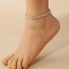 Personalized Irregular Ankle Chain Rhinestone Ankle Chain Bohemian Style Foot Decoration Gold Silver Womensummer Beach Anklets