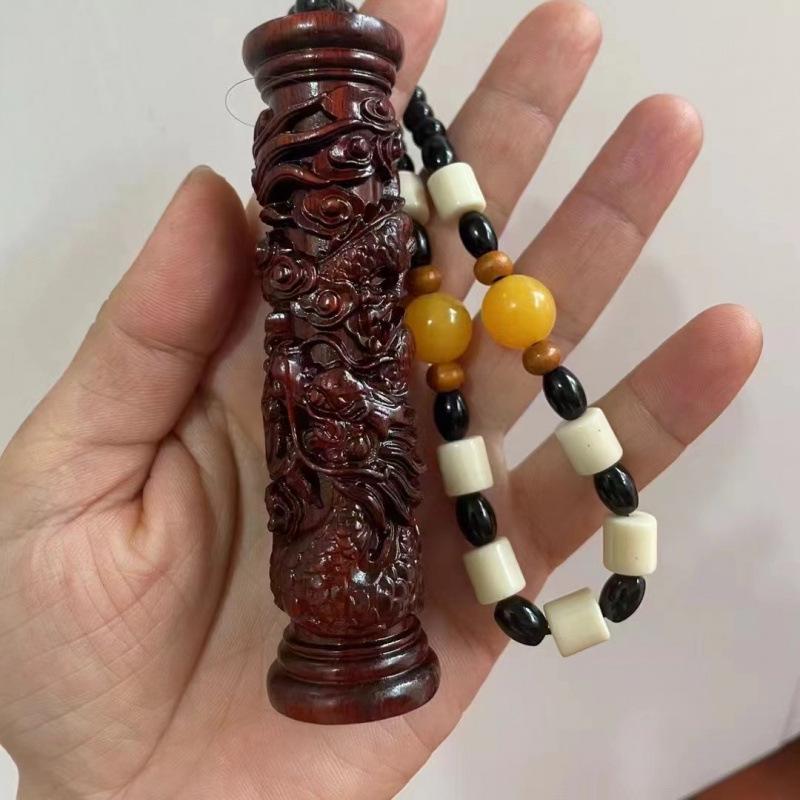 Rosenholz Pixiu Reichtumsanhänger - Nashornhorn-Design