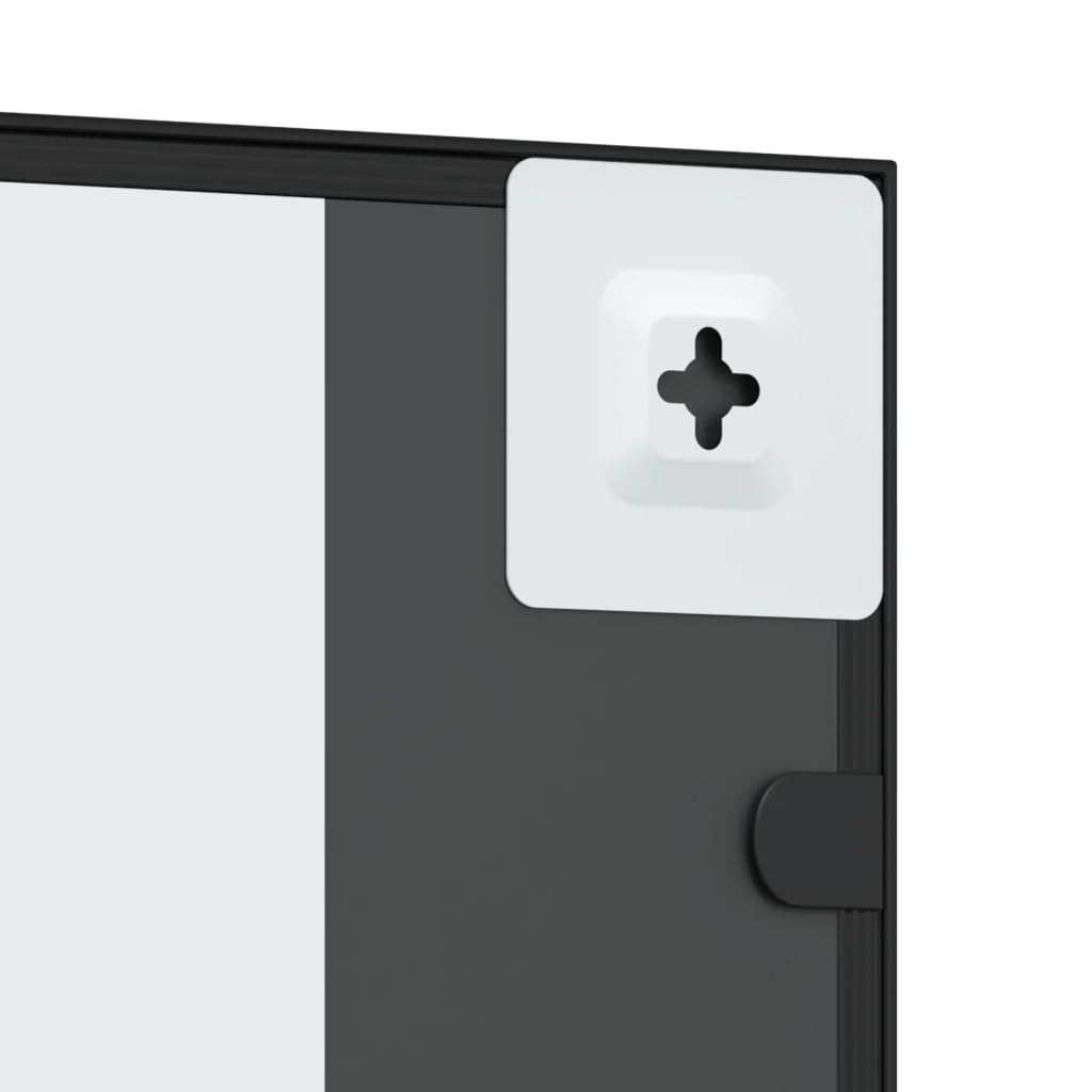 Vidaxl Wall Mirror, Black, 40X80 Cm, Rectangular, Iron