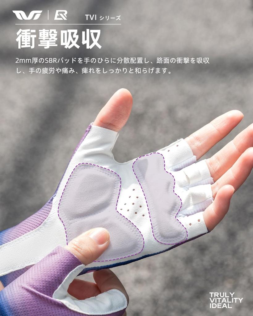 Cycling Summer Perfect for Road Outdoor and School ROCKBROS-TVI Women's Gloves, Fingerless, Mesh, Breathable, Shock-Absorbent, Stretchy,