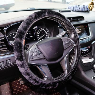 1 Pcs Car Plush Steering Wheel Cover Winter Warmth Soft Plush Car Interior Steering Wheel Cover Interior Anti-skid Decoration