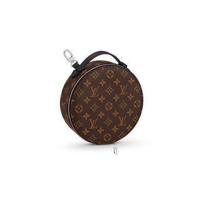 Louis Vuitton Etui Audio Klasyczny Monogram Płótno Powlekane i Skóra Torba na Słuchawki Akcesoria Męskie Brązowy M46273
