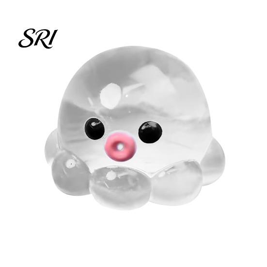 TPR Stress Ball 1/3Pcs Clear Octopus Squeeze Toy Relief Mini Sensory Anxiety Relieving Sea Animal Hand Relaxation Tool Portable