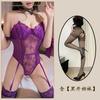 Sexy Underwear Purple Lace Suspenders Low Chest Thin Temptation Straps Bow Small Chest Big Gathering Women